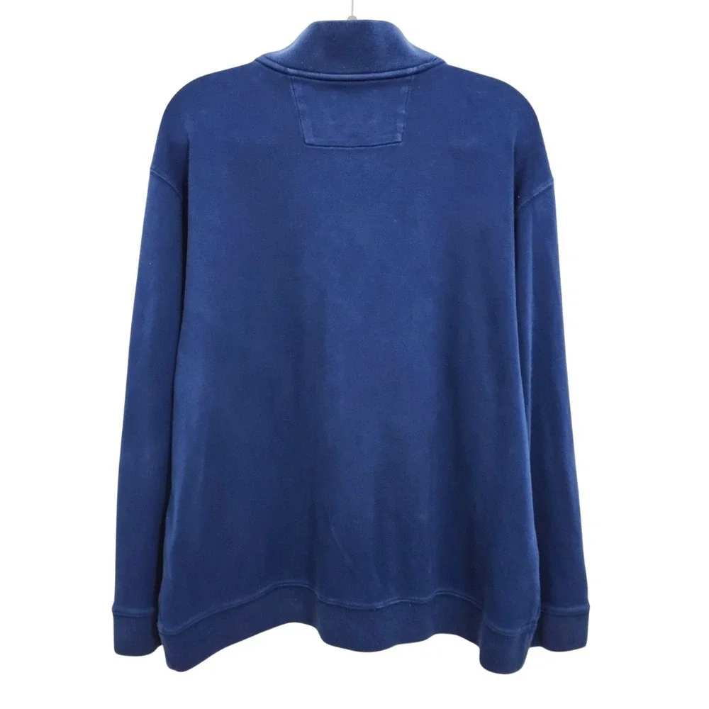Southern Tide The Skipjack Quarter Zip Pullover Sweatshirt Mens XXL Blue Cotton‎